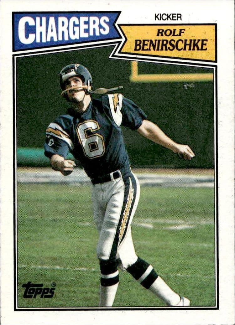 1987 Topps Rolf Benirschke #345 trading card