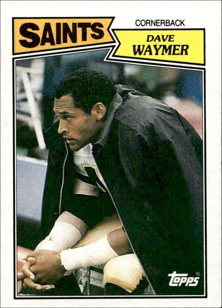 Dave Waymer 1987 Topps #280 Football Trading Card - Front 1987 Topps Dave Waymer #280 football trading card front