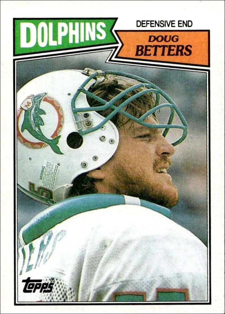 Doug Betters 1987 Topps #246 Football Trading Card - Front 1987 Topps Doug Betters #246 football trading card front