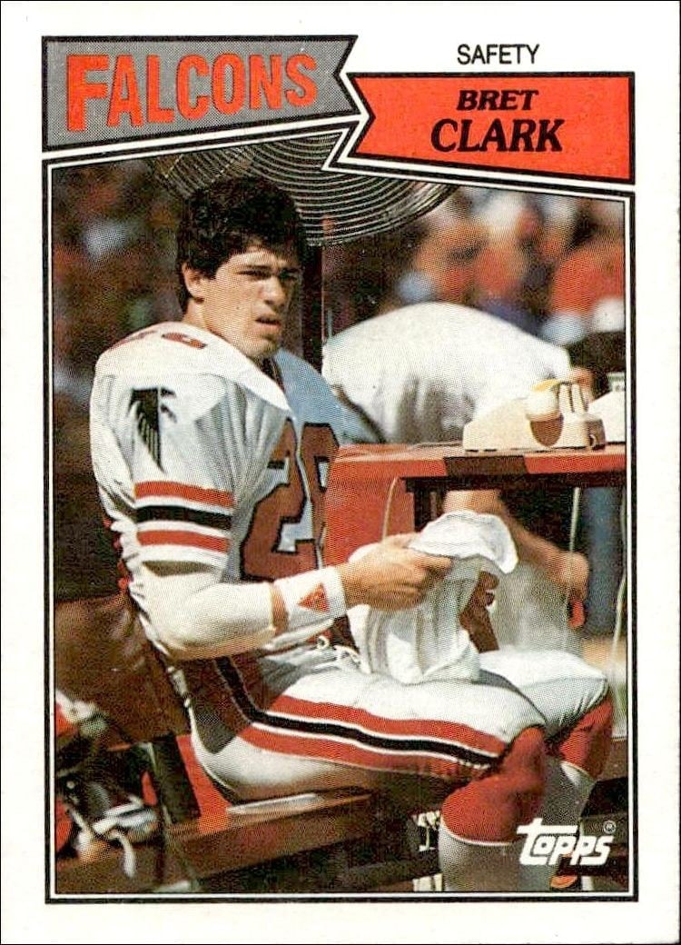 Bret Clark 1987 Topps #258 Football Trading Card - Front 1987 Topps Bret Clark #258 football trading card front