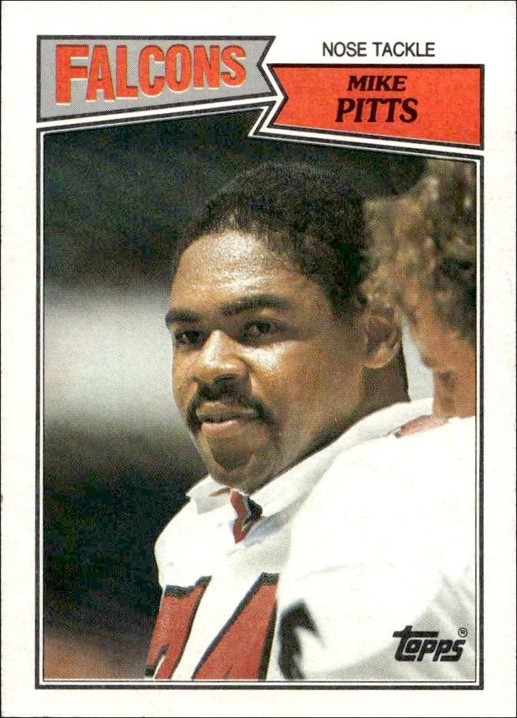 Mike Pitts 1987 Topps #259 Football Trading Card - Front 1987 Topps Mike Pitts #259 football trading card front