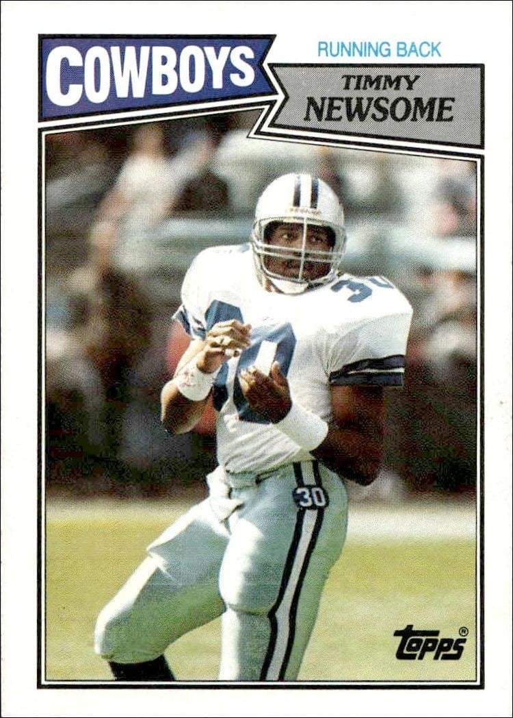 Timmy Newsome 1987 Topps #265 Football Trading Card - Front 1987 Topps Timmy Newsome #265 football trading card front