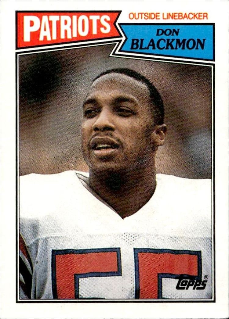 Don Blackmon 1987 Topps #108 Football Trading Card - Front 1987 Topps Don Blackmon #108 football trading card front