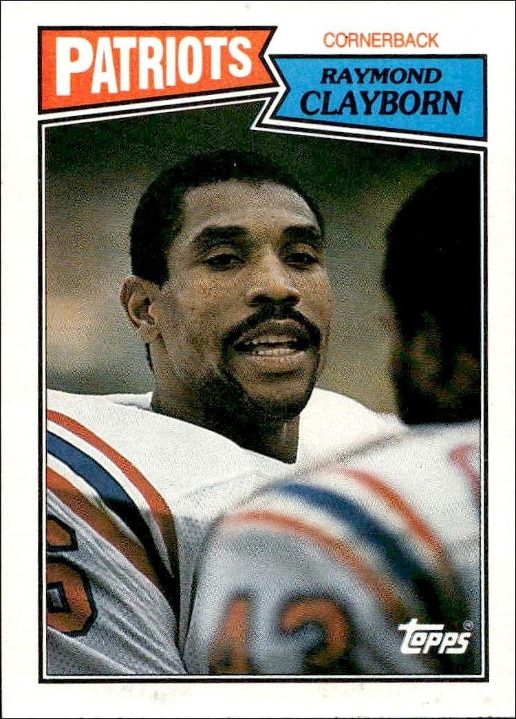 Raymond Clayborn 1987 Topps #110 Football Trading Card - Front 1987 Topps Raymond Clayborn #110 football trading card front