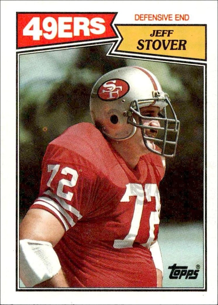 Jeff Stover 1987 Topps #119 Football Trading Card - Front 1987 Topps Jeff Stover #119 football trading card front