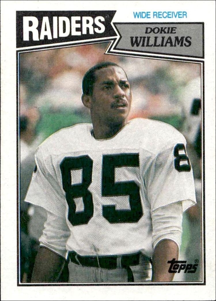 Dokie Williams 1987 Topps #217 Football Trading Card - Front 1987 Topps Dokie Williams #217 football trading card front