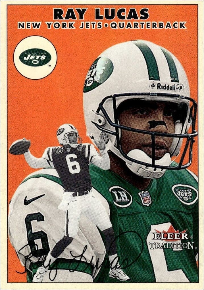 Ray Lucas 2000 Fleer Tradition Glossy #265 Football Trading Card - Front 2000 Fleer Tradition Glossy Ray Lucas #265 football trading card front