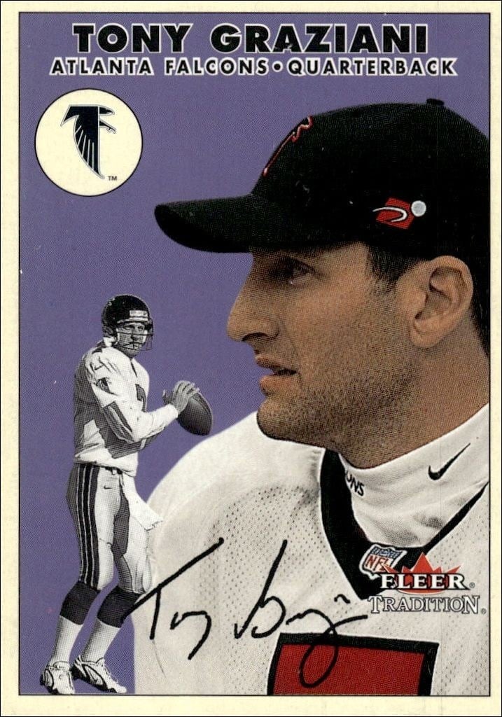 Tony Graziani 2000 Fleer Tradition Glossy #291 Football Trading Card - Front 2000 Fleer Tradition Glossy Tony Graziani #291 football trading card front