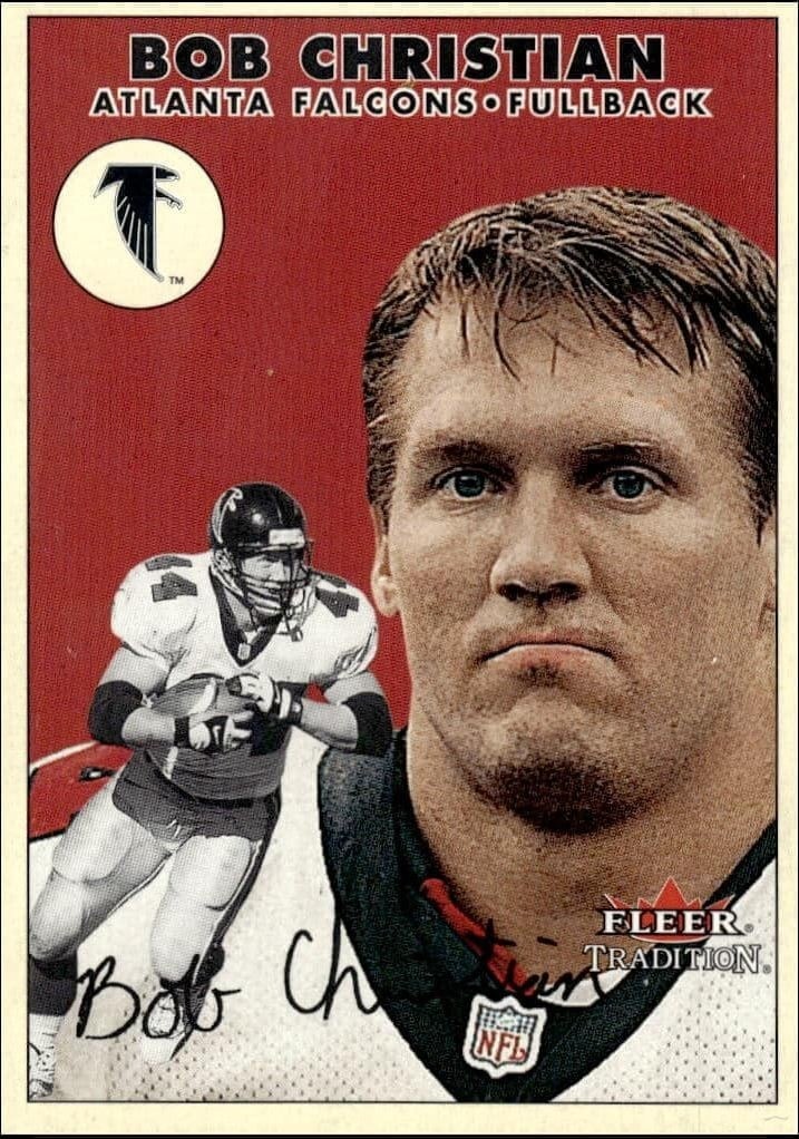 Bob Christian 2000 Fleer Tradition Glossy #296 Football Trading Card - Front 2000 Fleer Tradition Glossy Bob Christian #296 football trading card front