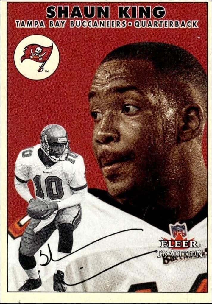 Shaun King 2000 Fleer Tradition Glossy #60 Football Trading Card - Front 2000 Fleer Tradition Glossy Shaun King #60 football trading card front