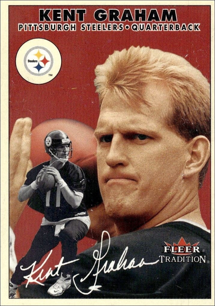 Kent Graham 2000 Fleer Tradition Glossy #289 Football Trading Card - Front 2000 Fleer Tradition Glossy Kent Graham #289 football trading card front