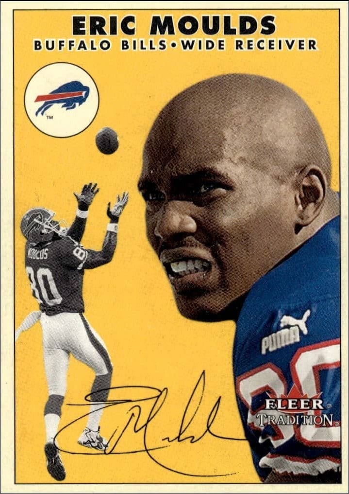 Eric Moulds 2000 Fleer Tradition Glossy #177 Football Trading Card - Front 2000 Fleer Tradition Glossy Eric Moulds #177 football trading card front