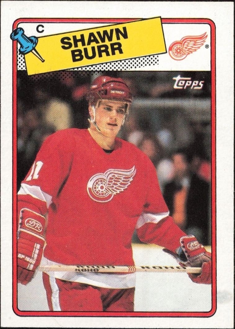 Shawn Burr 1988-89 Topps #78 Hockey Trading Card - Front 1988-89 Topps Shawn Burr #78 hockey trading card front