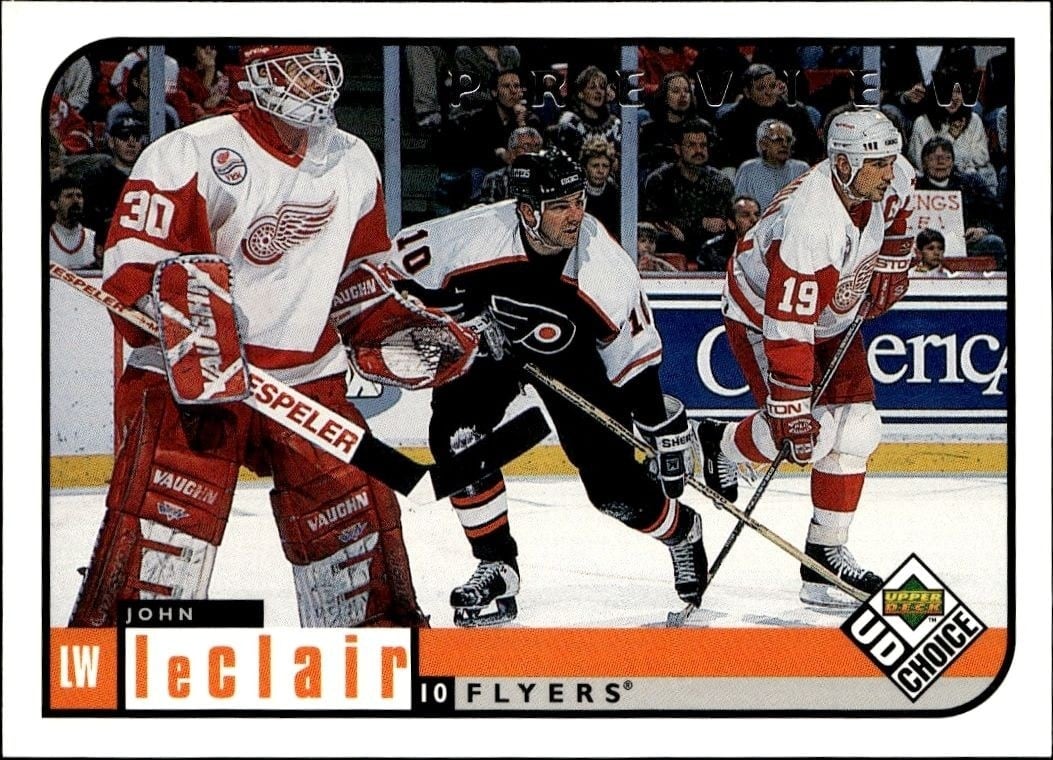 John LeClair 1998-99 Upper Deck Choice Preview #153 Hockey Trading Card - Front 1998-99 Upper Deck Choice Preview John LeClair #153 hockey trading card front