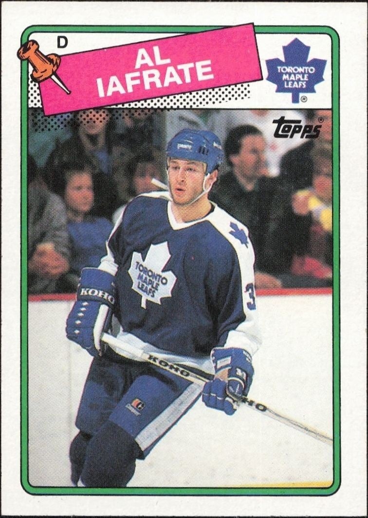 Al Iafrate 1988-89 Topps #71 Hockey Trading Card - Front 1988-89 Topps Al Iafrate #71 hockey trading card front