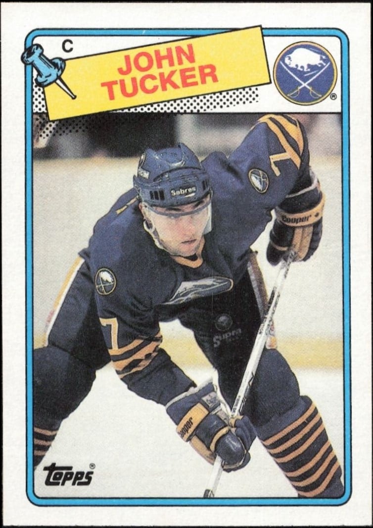 John Tucker 1988-89 Topps #74 Hockey Trading Card - Front 1988-89 Topps John Tucker #74 hockey trading card front