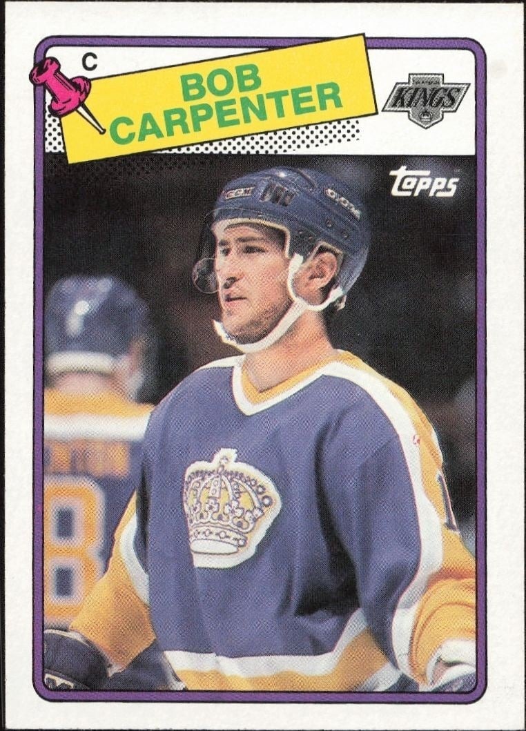 Bob Carpenter 1988-89 Topps #72 Hockey Trading Card - Front 1988-89 Topps Bob Carpenter #72 hockey trading card front