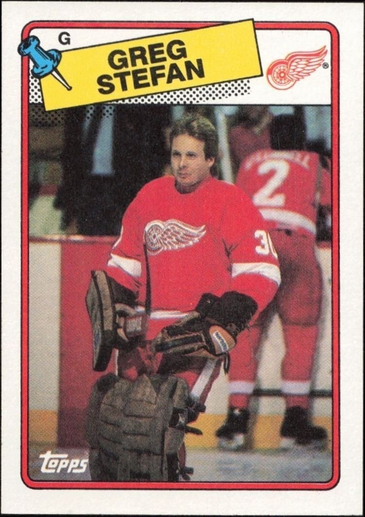 Greg Stefan 1988-89 Topps #68 Hockey Trading Card - Front 1988-89 Topps Greg Stefan #68 hockey trading card front