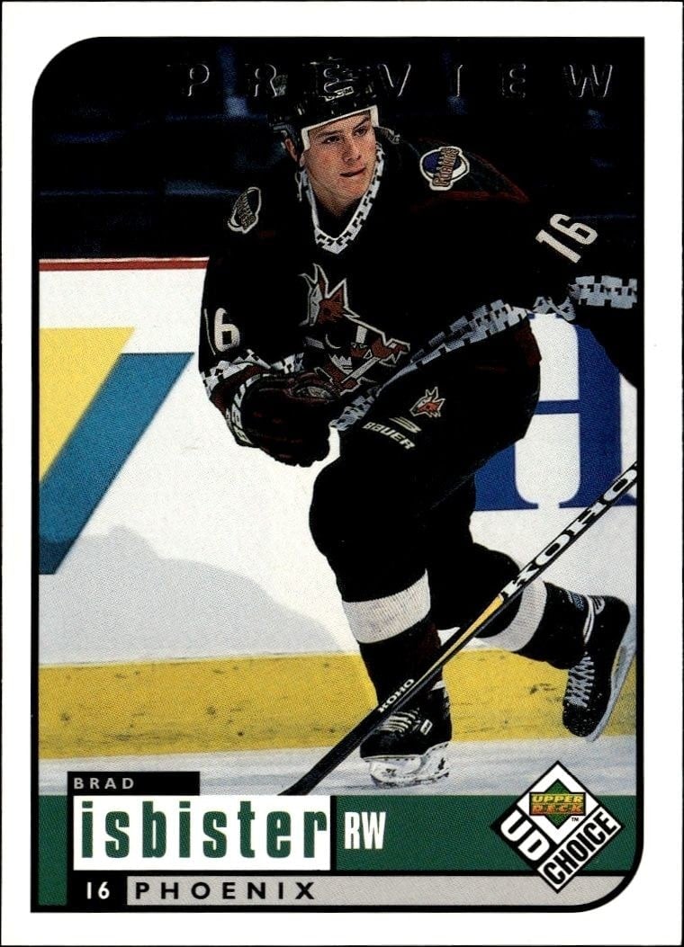 Brad Isbister 1998-99 Upper Deck Choice Preview #161 Hockey Trading Card - Front 1998-99 Upper Deck Choice Preview Brad Isbister #161 hockey trading card front