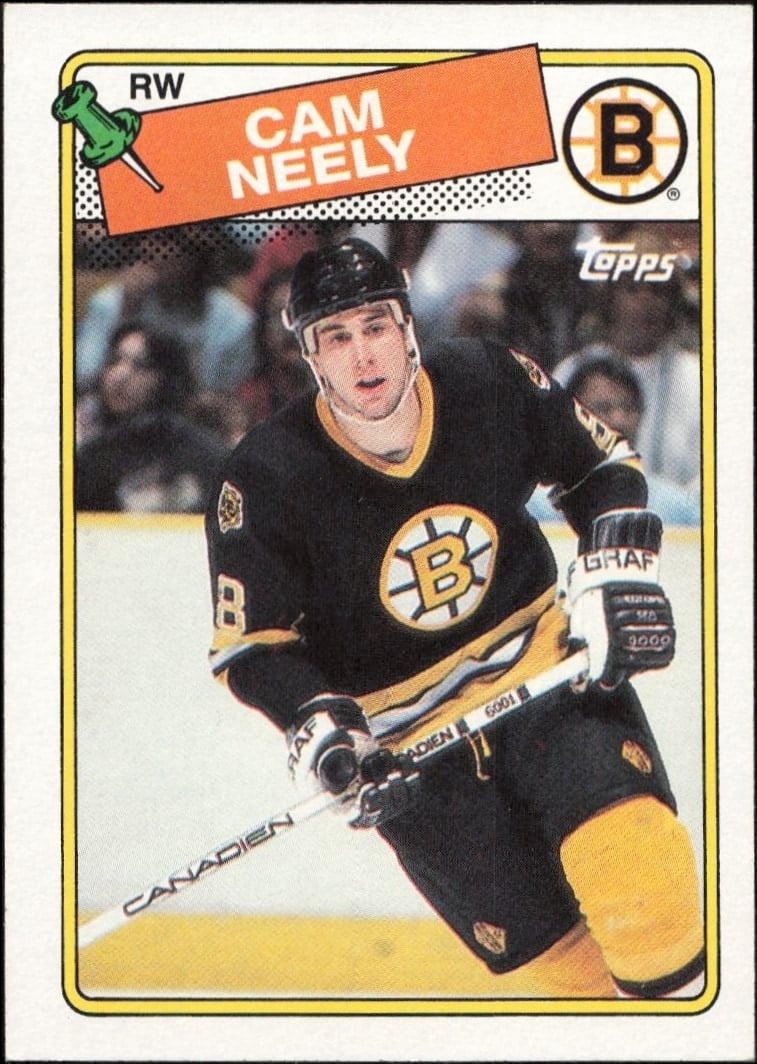 Cam Neely 1988-89 Topps #58 Hockey Trading Card - Front 1988-89 Topps Cam Neely #58 hockey trading card front