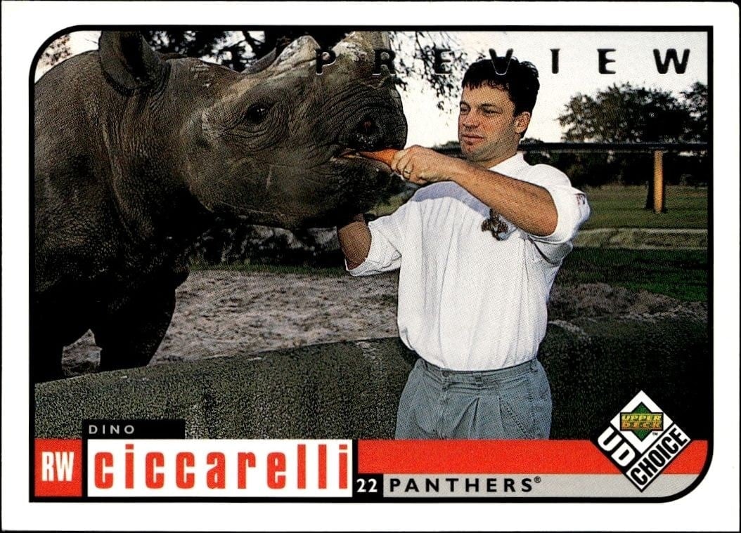 Dino Ciccarelli 1998-99 Upper Deck Choice Preview #93 Hockey Trading Card - Front 1998-99 Upper Deck Choice Preview Dino Ciccarelli #93 hockey trading card front