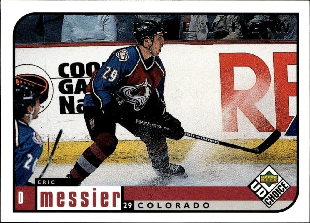 Eric Messier 1998-99 Upper Deck Choice Preview #53 Hockey Trading Card - Front 1998-99 Upper Deck Choice Preview Eric Messier #53 hockey trading card front