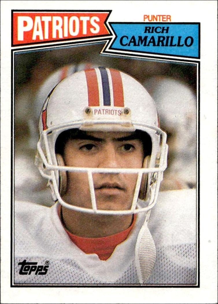 Rich Camarillo 1987 Topps #105 Football Trading Card - Front 1987 Topps Rich Camarillo #105 football trading card front