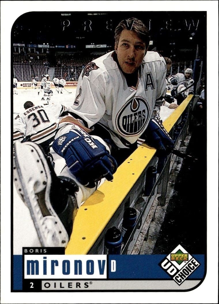 Boris Mironov 1998-99 Upper Deck Choice Preview #83 Hockey Trading Card - Front 1998-99 Upper Deck Choice Preview Boris Mironov #83 hockey trading card front