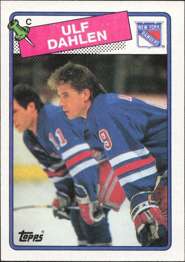 Ulf Dahlen 1988-89 Topps #47 Hockey Trading Card - Front 1988-89 Topps Ulf Dahlen #47 hockey trading card front