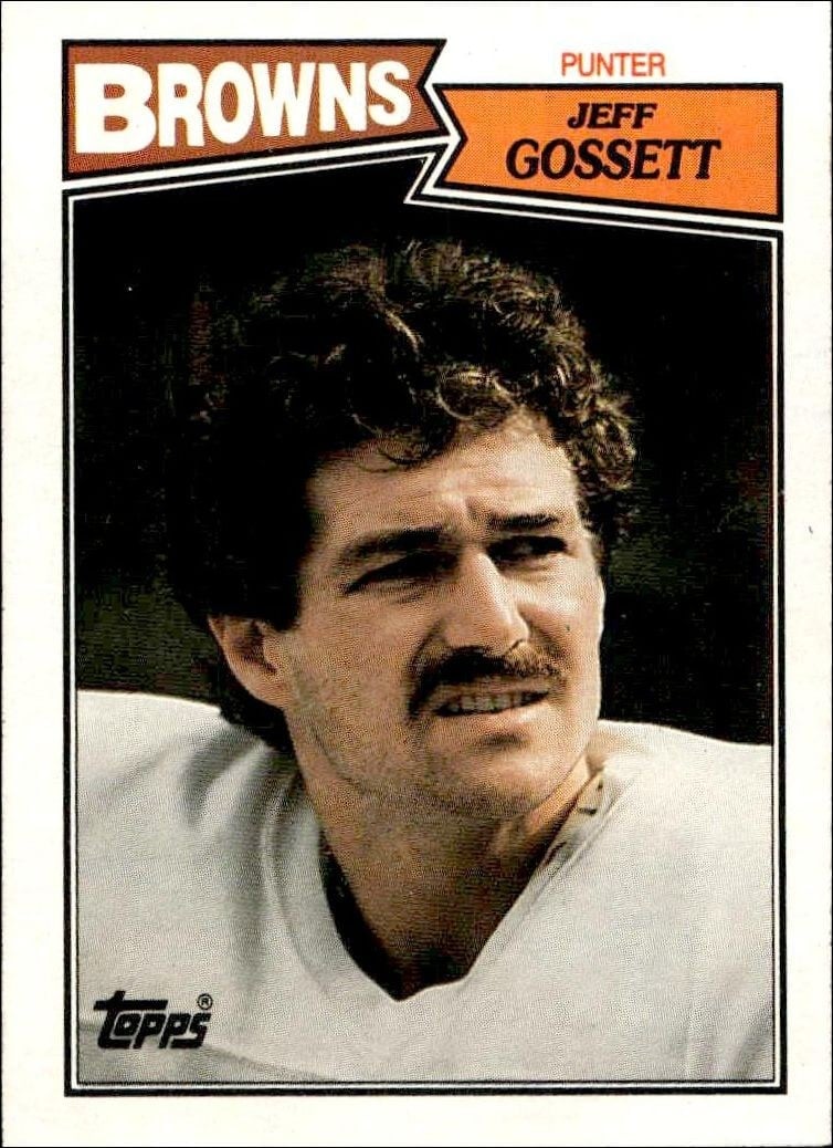 Jeff Gossett 1987 Topps #86 Football Trading Card - Front 1987 Topps Jeff Gossett #86 football trading card front
