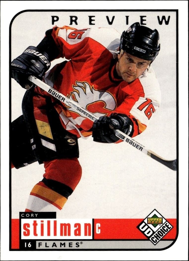 Cory Stillman 1998-99 Upper Deck Choice Preview #33 Hockey Trading Card - Front 1998-99 Upper Deck Choice Preview Cory Stillman #33 hockey trading card front