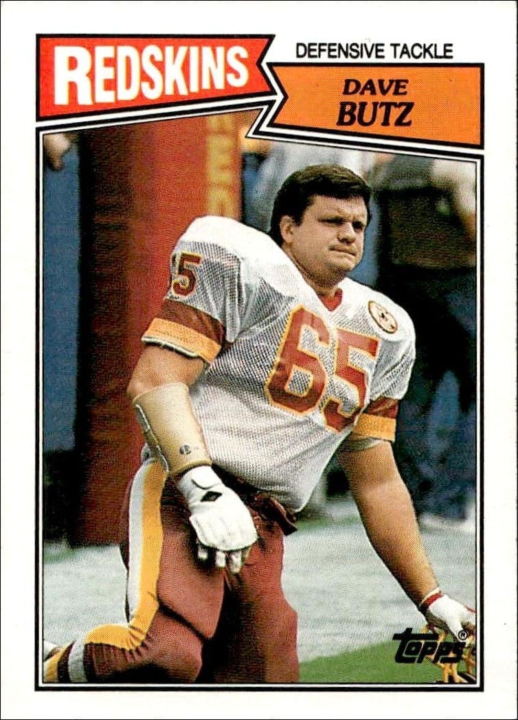 Dave Butz 1987 Topps #75 Football Trading Card - Front 1987 Topps Dave Butz #75 football trading card front