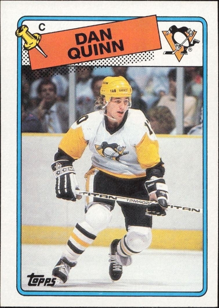 Dan Quinn 1988-89 Topps #41 Hockey Trading Card - Front 1988-89 Topps Dan Quinn #41 hockey trading card front