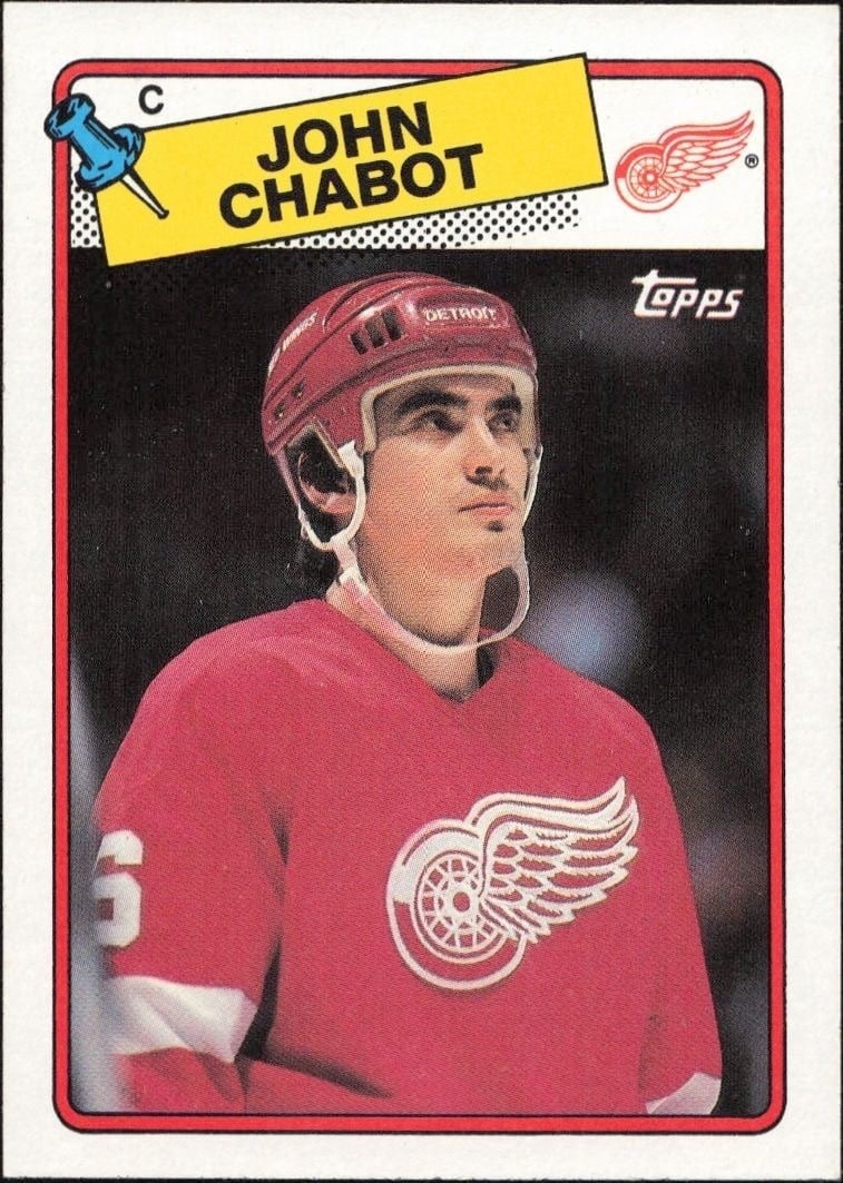 John Chabot 1988-89 Topps #39 Hockey Trading Card - Front 1988-89 Topps John Chabot #39 hockey trading card front