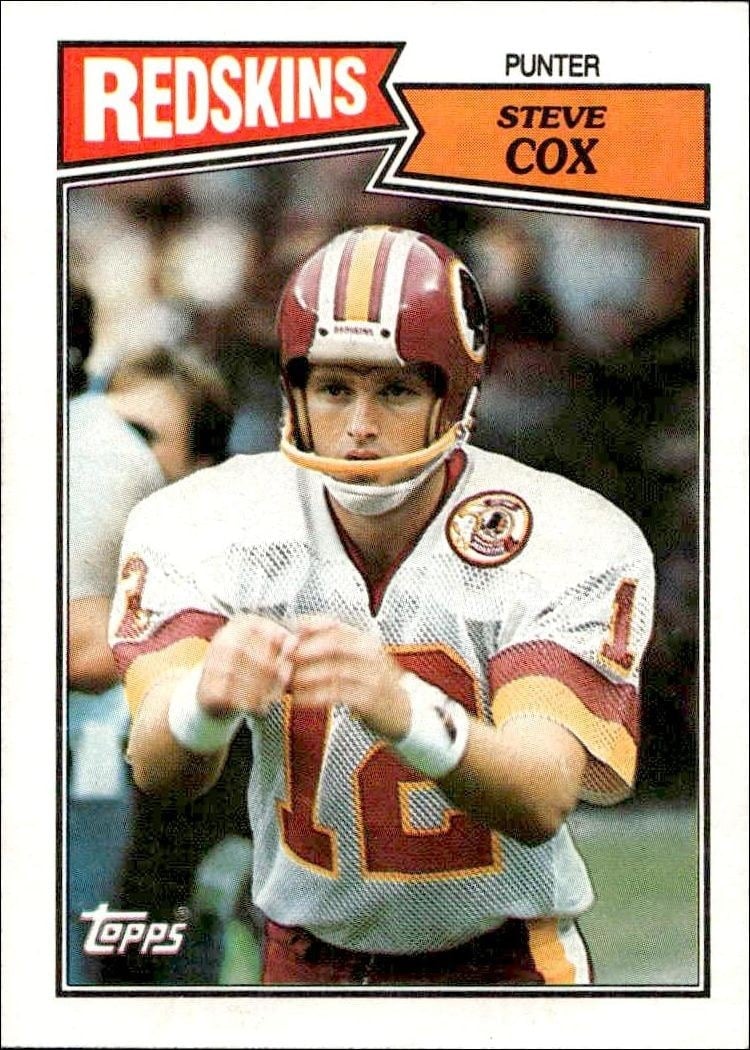 Steve Cox 1987 Topps #71 Football Trading Card - Front 1987 Topps Steve Cox #71 football trading card front