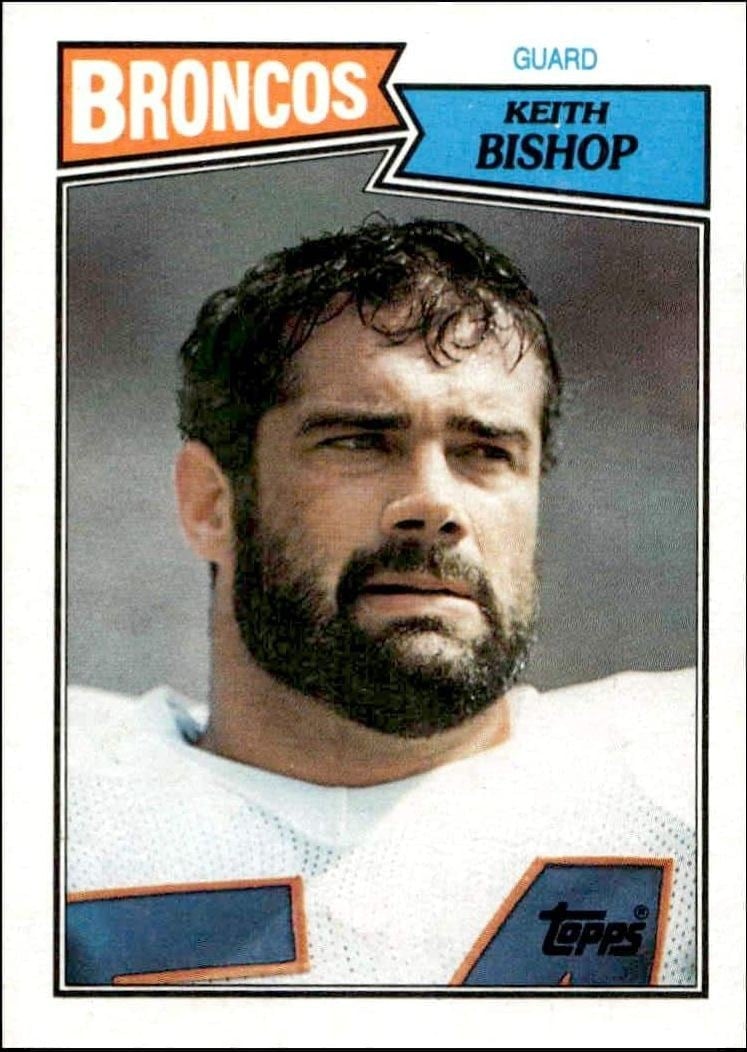 Keith Bishop 1987 Topps #37 Football Trading Card - Front 1987 Topps Keith Bishop #37 football trading card front