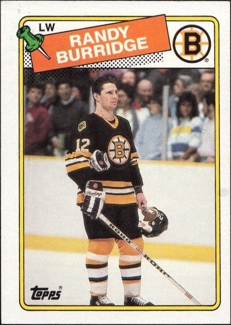 Randy Burridge 1988-89 Topps #33 Hockey Trading Card - Front 1988-89 Topps Randy Burridge #33 hockey trading card front