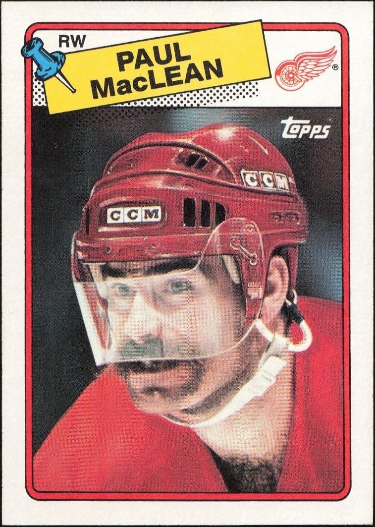 Paul MacLean 1988-89 Topps #38 Hockey Trading Card - Front 1988-89 Topps Paul MacLean #38 hockey trading card front