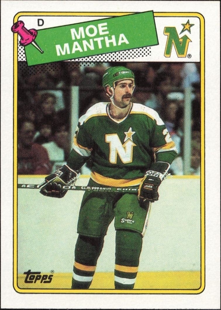 Moe Mantha 1988-89 Topps #30 Hockey Trading Card - Front 1988-89 Topps Moe Mantha #30 hockey trading card front