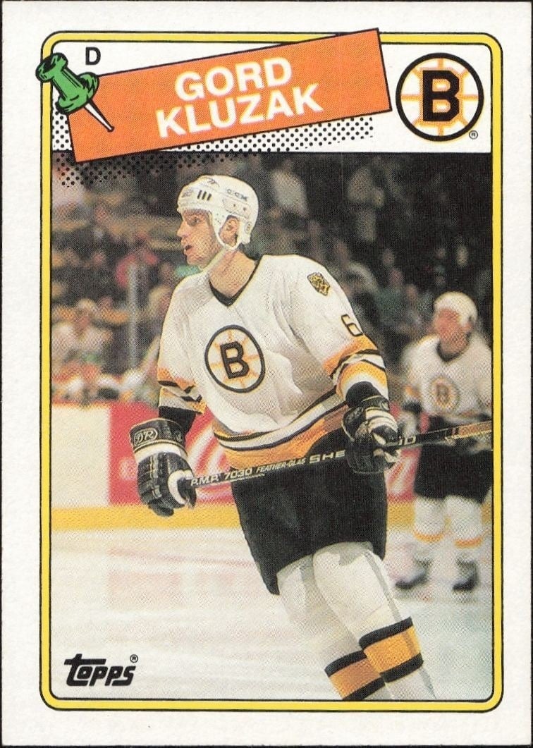 Gord Kluzak 1988-89 Topps #23 Hockey Trading Card - Front 1988-89 Topps Gord Kluzak #23 hockey trading card front