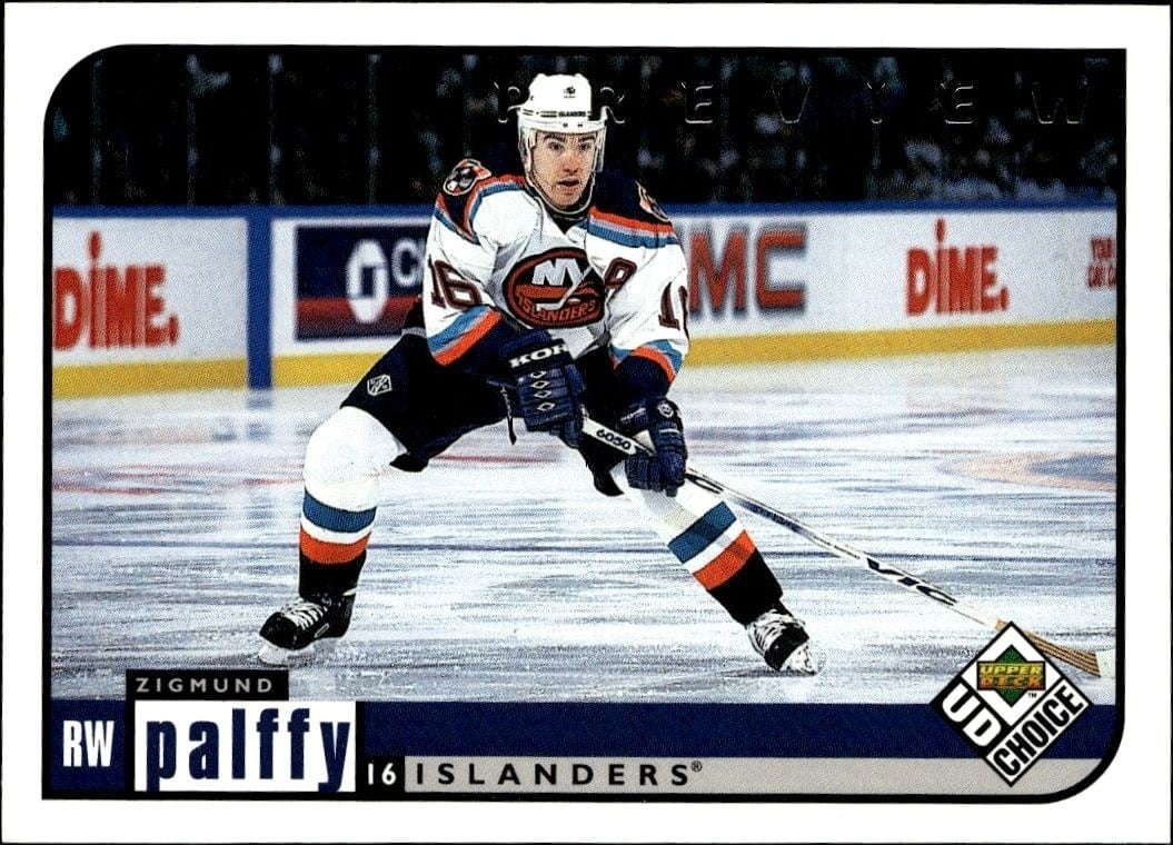 Zigmund Palffy 1998-99 Upper Deck Choice Preview #121 Hockey Trading Card - Front 1998-99 Upper Deck Choice Preview Zigmund Palffy #121 hockey trading card front
