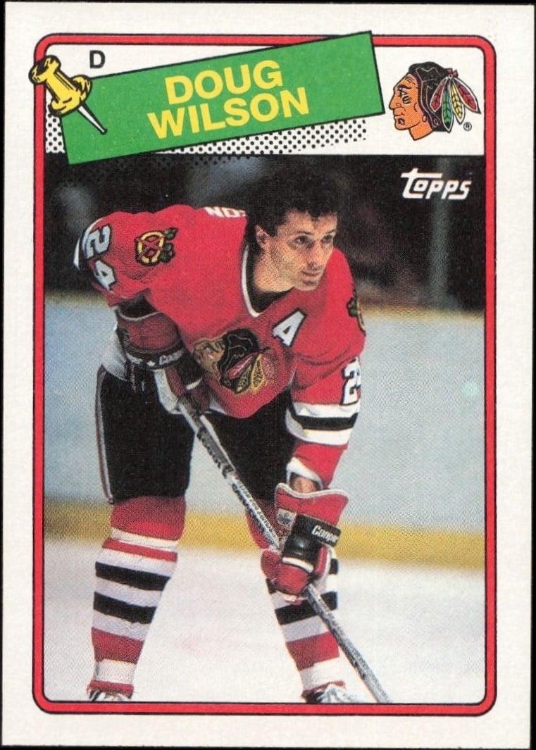 Doug Wilson 1988-89 Topps #89 Hockey Trading Card - Front 1988-89 Topps Doug Wilson #89 hockey trading card front
