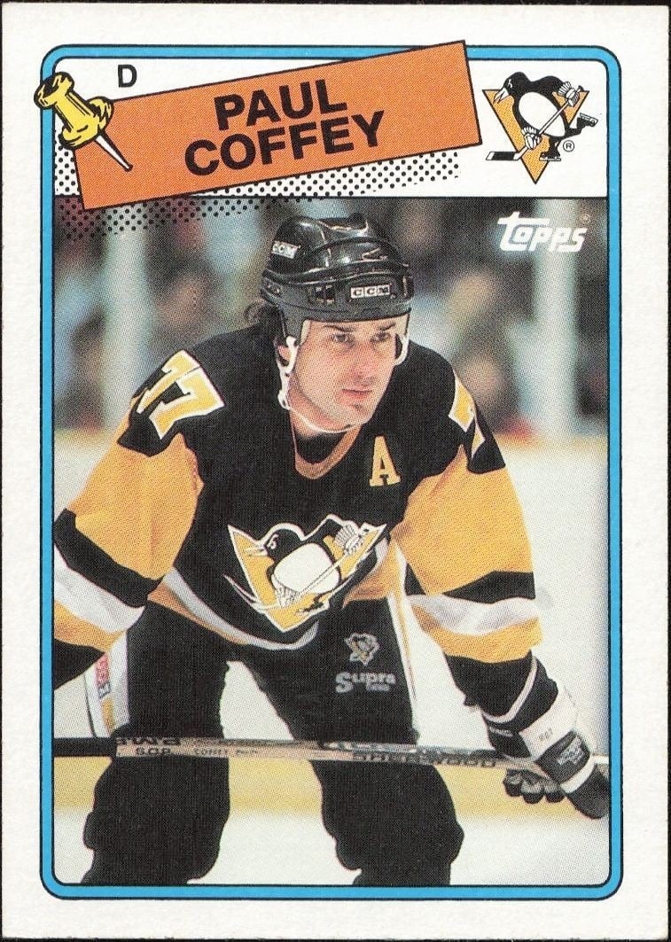 Paul Coffey 1988-89 Topps #179 Hockey Trading Card - Front 1988-89 Topps Paul Coffey #179 hockey trading card front