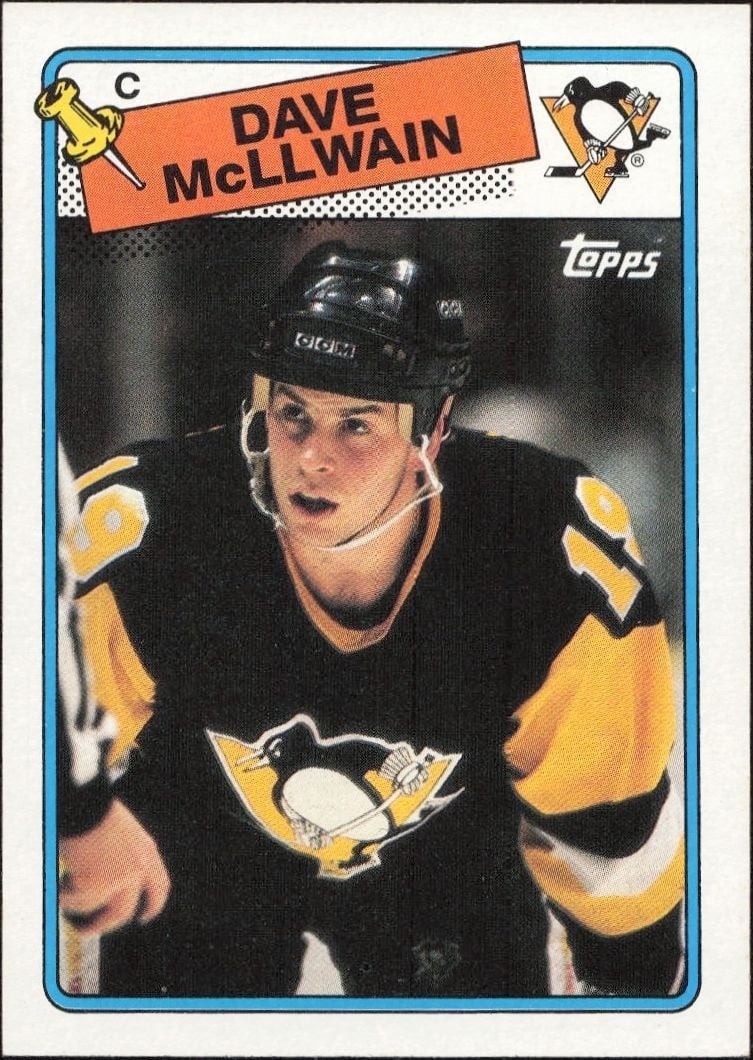 Dave McLlwain 1988-89 Topps #132 Hockey Trading Card - Front 1988-89 Topps Dave McLlwain #132 hockey trading card front