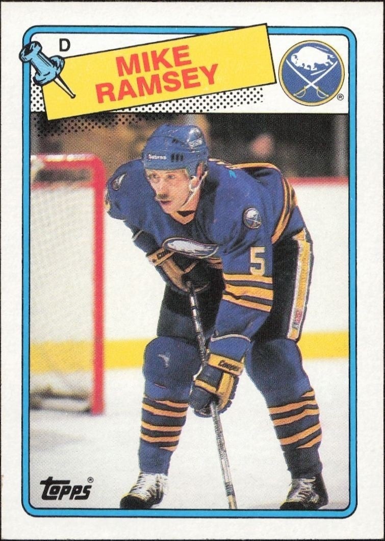 Mike Ramsey 1988-89 Topps #133 Hockey Trading Card - Front 1988-89 Topps Mike Ramsey #133 hockey trading card front