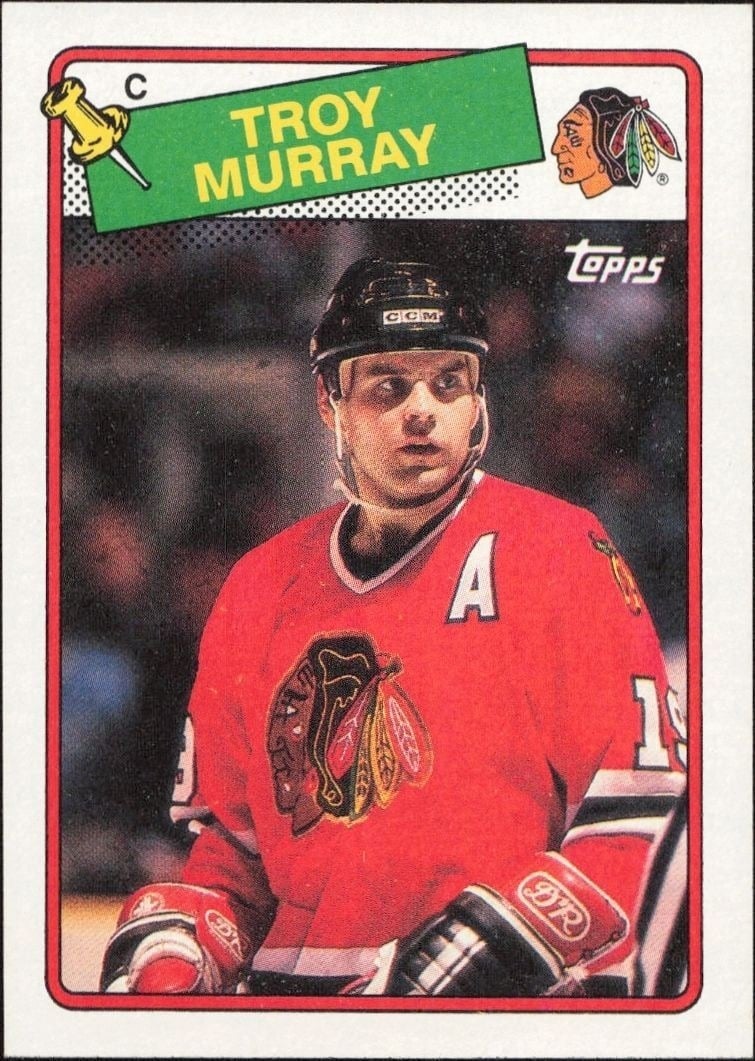 Troy Murray 1988-89 Topps #106 Hockey Trading Card - Front 1988-89 Topps Troy Murray #106 hockey trading card front