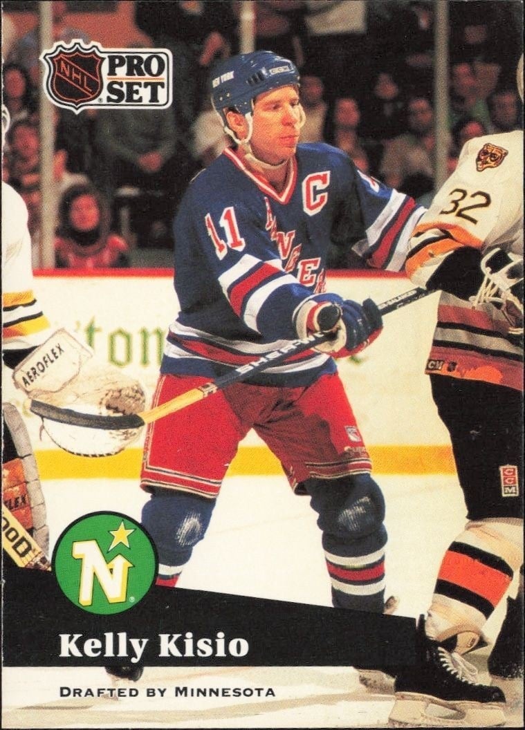 Kelly Kisio 1991-92 Pro Set #168 Hockey Trading Card - Front 1991-92 Pro Set Kelly Kisio #168 hockey trading card front