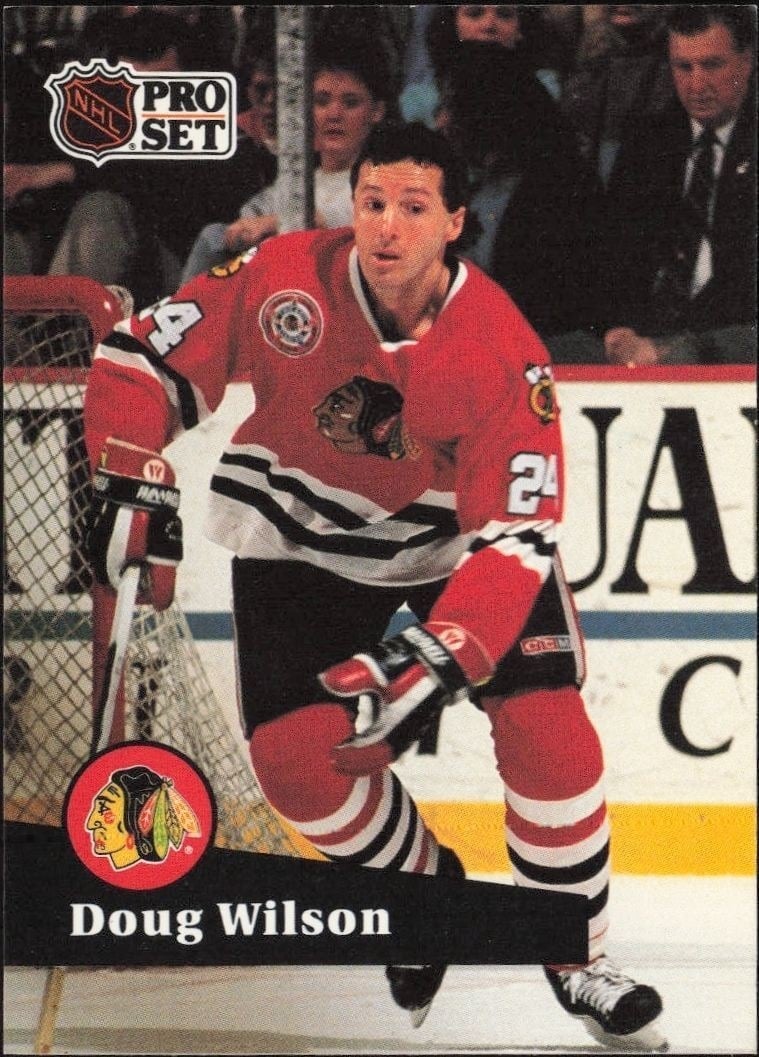Doug Wilson 1991-92 Pro Set #52 Hockey Trading Card - Front 1991-92 Pro Set Doug Wilson #52 hockey trading card front