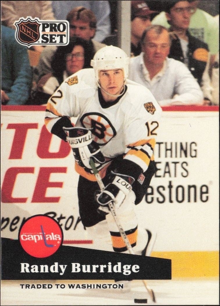 Randy Burridge 1991-92 Pro Set #4 Hockey Trading Card - Front 1991-92 Pro Set Randy Burridge #4 hockey trading card front