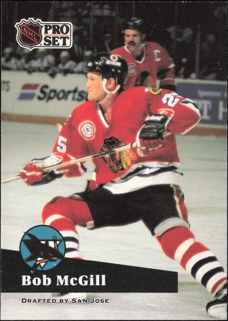 Bob McGill 1991-92 Pro Set #47 Hockey Trading Card - Front 1991-92 Pro Set Bob McGill #47 hockey trading card front